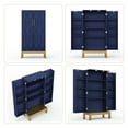 thumbnail image 3 of HLR 45" Kitchen Pantry Cabinet with Doors and Adjustable Shelves, Food Storage for Dining Room, Navy Blue, 3 of 11