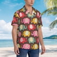 thumbnail image 3 of Pofeuu Cute Elephants Print Hawaiian Shirt for Men Sleeves Casual Button Down Summer Beach Dress Shirts T-Shirts,Small, 3 of 7