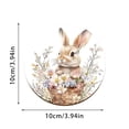 thumbnail image 2 of Wooden Small Placemats for Small Table Easter Theme Heat Resistant Coasters for Cups 4X4 Inch 1-Pack, 2 of 6