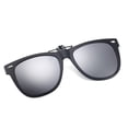 thumbnail image 2 of Polarized Clip On Sunglasses for Prescription Glasses, Flip Up Lens Overlay Lightweight Frame Attachment for Men Women Driving Fishing Commuting Gray, 2 of 3
