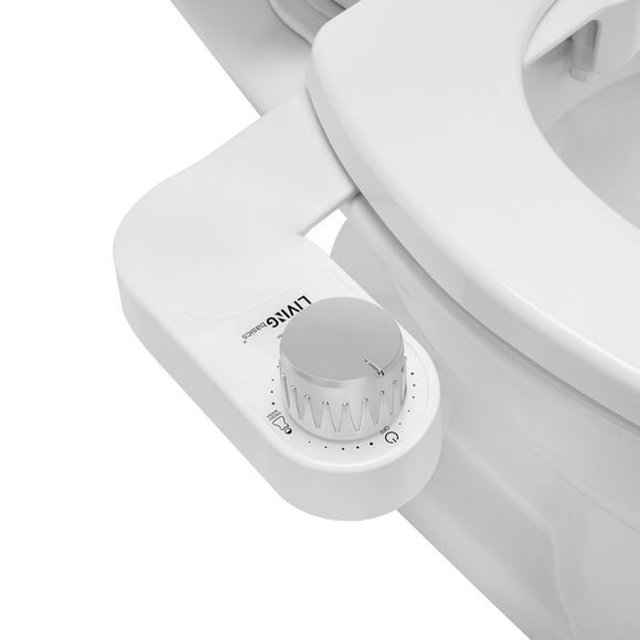 Dual Nozzle Toilet Bidet Attachment Non-Electric Self-Cleaning, Ultra-Thin 0.23-Inch Design, Adjustable Water Pressure for Rear & Feminine Wash