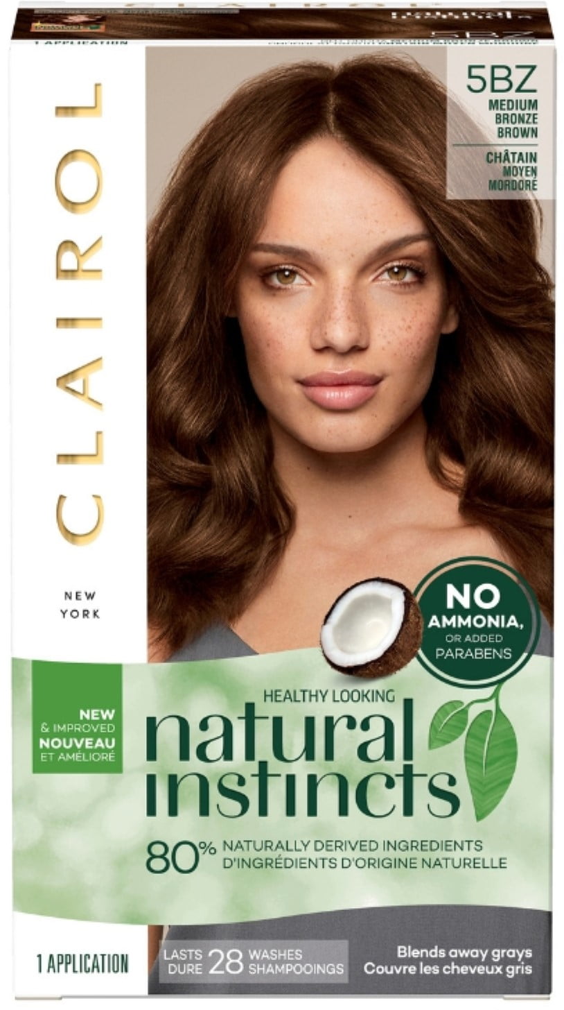 Clairol Natural Instincts Hair Color, [5BZ] Medium Bronze Brown 1 ea (Pack  of 3) 