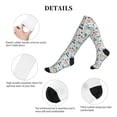 thumbnail image 5 of Lsque Eiffel Tower Pattern Sport Compression Socks for Men & Women 15-20 mmHg Knee High Nurse Pregnant Running Medical and Travel Athletic, 5 of 6