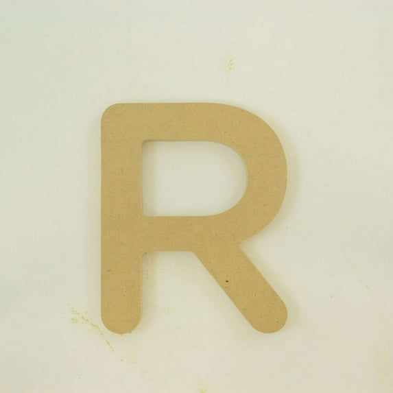 Package of 1, 12 Inch X 1/2" Thickness MDF Letter R in The Gotham Rounded Font, Thick, Upper Case for Art & Craft Project, Made in USA