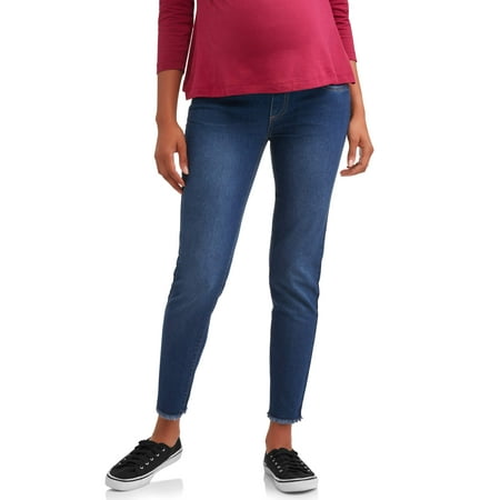 

Oh! Mamma Maternity Women s Skinny Jeans with Demi Panel and Frayed Hem (Women s & Women s Plus)