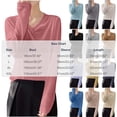 thumbnail image 3 of ClodeEU Women's Lightweight V Neck Long Sleeve Knit Top ,Casual Comfort Pullover Blouse ,Women's Plus XL, 3 of 6