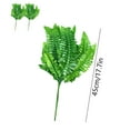 thumbnail image 3 of Artificial Persian Fern Leaves | Realistic Faux Greenery Bushes | 19pcs Mixed Sizes | 17.7 Inch Plastic Sprays | Home Wedding Event Decor | Lifelike Indoor Outdoor Plant Arrangement, 3 of 6