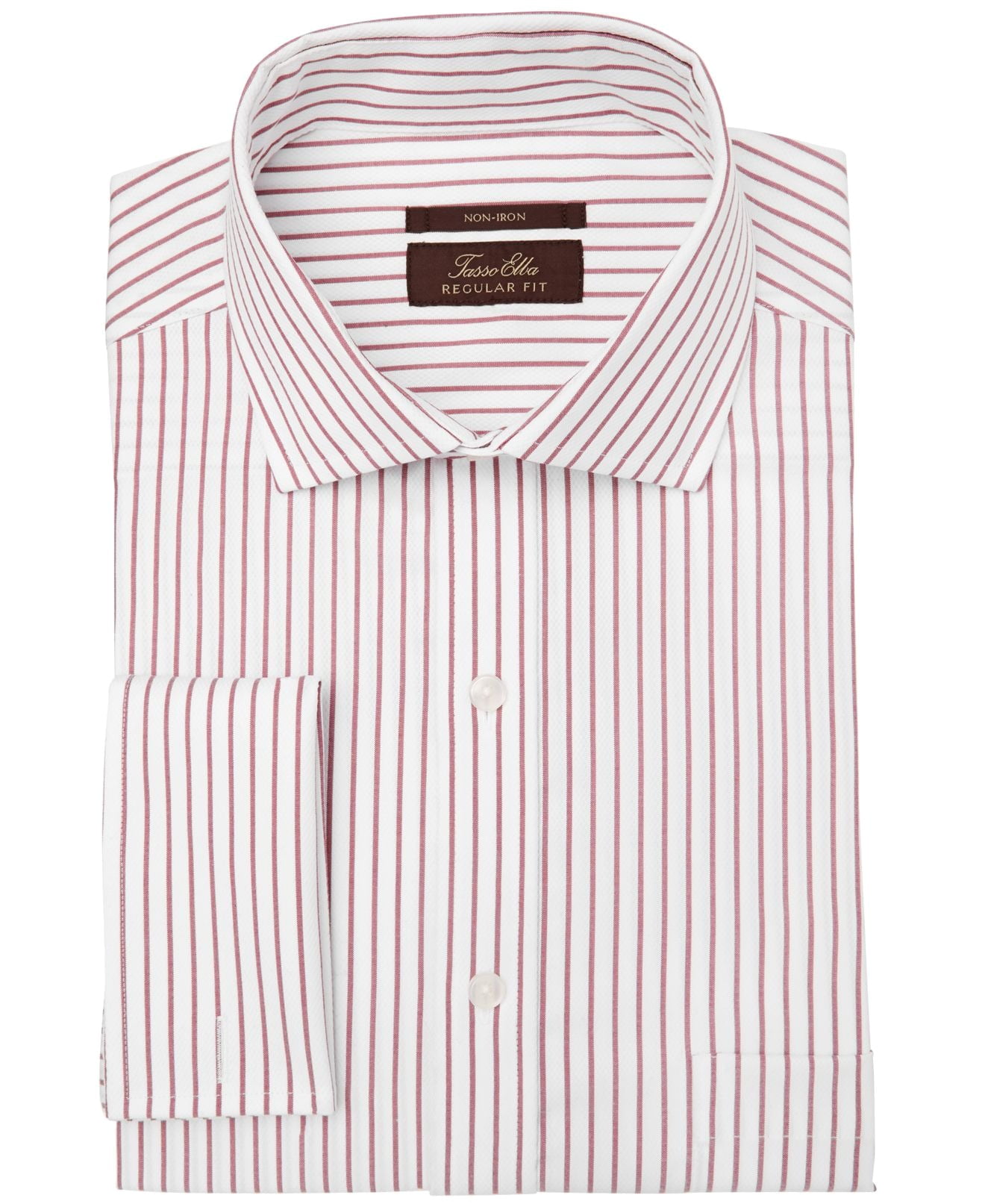 mens burgundy striped dress shirt