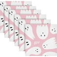 thumbnail image 6 of GZHJMY Pink Cute Halloween Cloth Napkins Washable Napkin for Dinner Table Decorative for Home Dinner Restaurant Parties 20 Inch 4 Pack Decorative Washcloths, 6 of 7