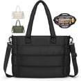 thumbnail image 1 of Tote Bag Mujer Bolsa Tote Mujer Ligero con Compartimiento Laptop & Bolsillos Aislantes Bolsas Acolchada Grande Impermeable con Cremallera para Trabajo Viajes, 1 of 4