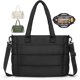 thumbnail image 1 of Tote Bag Mujer Bolsa Tote Mujer Ligero con Compartimiento Laptop & Bolsillos Aislantes Bolsas Acolchada Grande Impermeable con Cremallera para Trabajo Viajes, 1 of 4