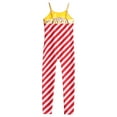 thumbnail image 4 of ZDHoor Girls Christmas Candy Cane Striped Sequins Dance Unitard Jumpsuit Stage Performance Costume Red-H 8, 4 of 6