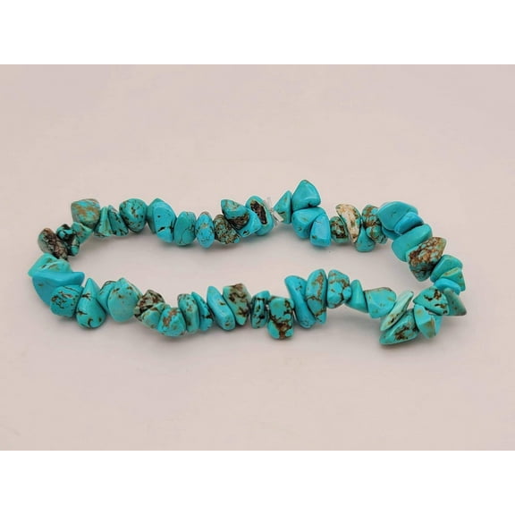 Turquoise Bracelet Handmade Genuine Crystal Stretch Bracelet