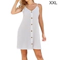 thumbnail image 1 of Vestido sin mangas con tirantes ajustables y cuello en V para niña, Blanco, XXL Monstrate AP001327-05, 1 of 7