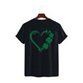 thumbnail image 4 of AherBiu Hauts de la Saint-Patrick pour Femmes Manches Courtes Imprimés Décontractés Basiques, 4 of 7