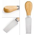 thumbnail image 2 of Juego de cuchillos para queso, rebanador y cortador de queso de acero inoxidable de primera calidad con mango (4 piezas, listo para regalar), 2 of 5