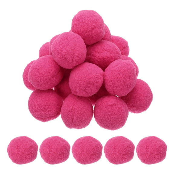2inch Pom Poms for Crafts, 20pcs Pompoms for Crafts Puff Balls Bulk Fuzzy Balls for Hats Christmas Art DIY, Hot Pink
