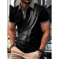 thumbnail image 4 of Klisyaur Color Block Blouses for Mens Short Sleeve Golf Collared Lightweight Breathable Tops Casual Fashion Clothes, 4 of 4