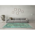 thumbnail image 3 of Ahgly Company Indoor Square Persian Light Blue Traditional Area Rugs, 7' Square, 3 of 4