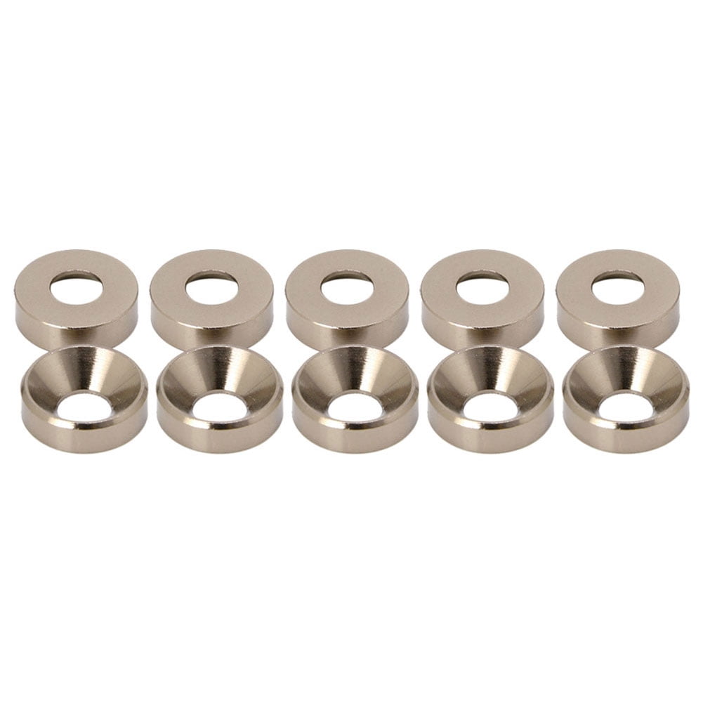 10Pcs/Bag Aluminum Alloy M3 Anodized Countersunk Head Washers Gasket Gold Color 