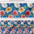 thumbnail image 2 of Soimoi Blue Cotton Poplin Fabric Leaves & Floral Watercolor Print Fabric by Yard 42 Inch Wide, 2 of 7