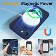 thumbnail image 3 of Magnetic Case for iPhone 13，Compatible with MagSafe Charging with Ring Stand  Heavy-Duty Protection Liquid Silicone Phone Case,Midnight Blue,For iPhone 13, 3 of 6