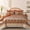 Burnt Orange-King, variant on Full Size Brown Striped 7 Piece Bed-in-a-Bag Bedding Set