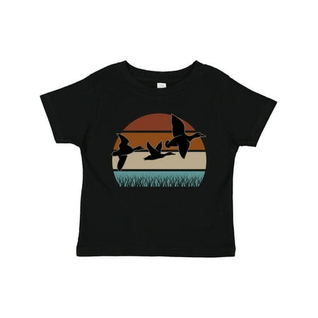 

Inktastic Duck Hunting Retro Sunset Hunter Gift Toddler Boy or Toddler Girl T-Shirt