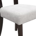 thumbnail image 5 of MAYEERTY Upholstered Dining Chairs Set of 2 - Gray Fabric, Dark Brown Rubber Wood Legs, 330 LBS, 5 of 8