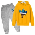 thumbnail image 5 of Nuevos chándales deportivos informales de marca de otoño para niños de 3 a 14 años, sudadera con capucha y pantalones, conjunto de traje informal de moda para niños, conjunto de 2 piezas, 5 of 5