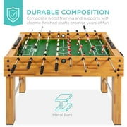 Best Choice Products 48in Foosball Table for Kids & Adults, Arcade Soccer Game Table w/ 2 Balls - Light Brown