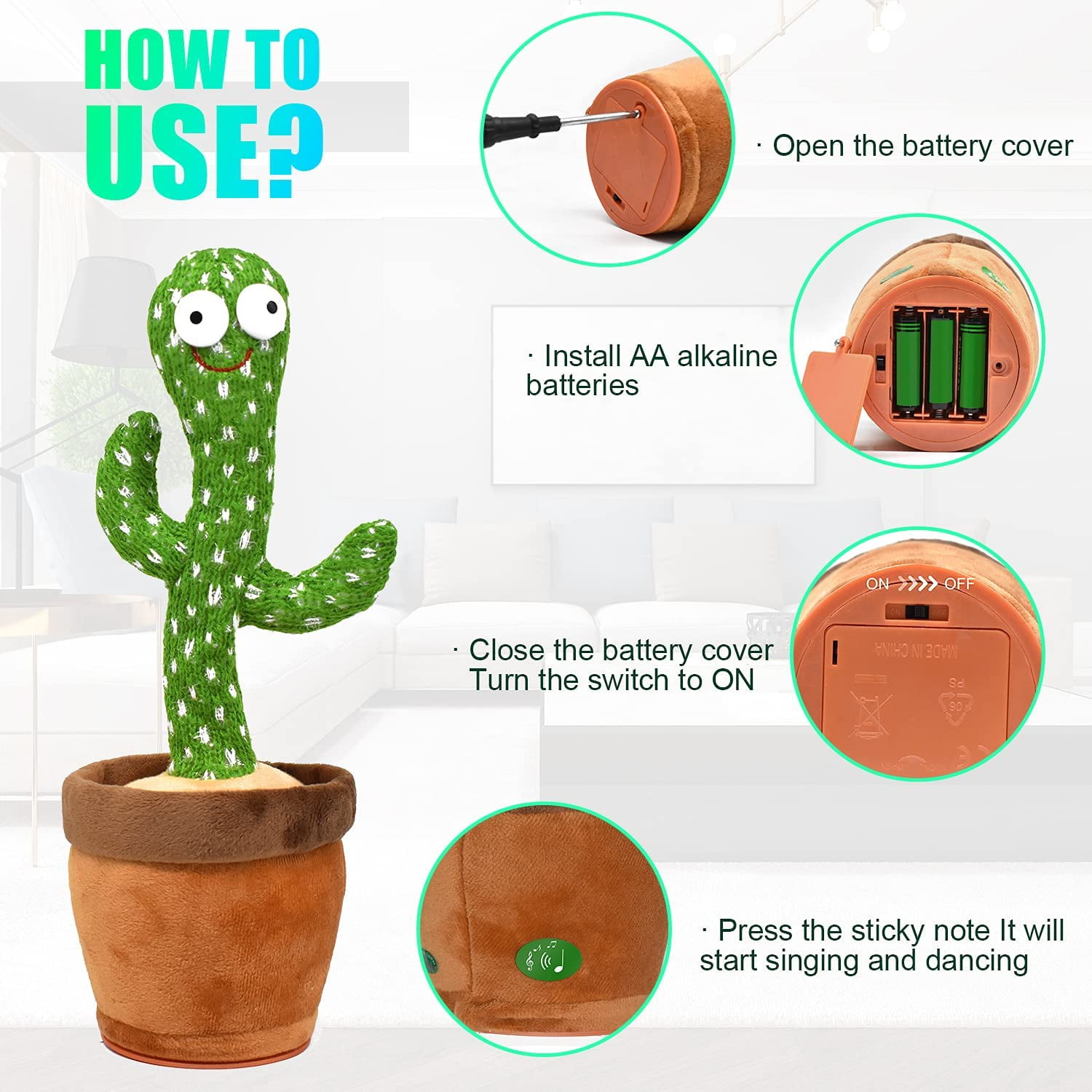 Dancing Cactus Plush Toy 