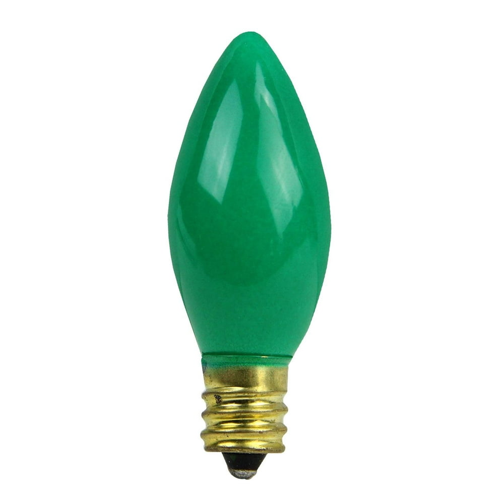 Pack of 25 Incandescent C7 Green Christmas Replacement Bulbs Walmart