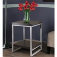 thumbnail image 2 of Pemberly Row Contemporary Metal End Table with Enamel Steel Tube in Espresso, 2 of 6