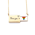 thumbnail image 1 of Differentiation Identity Rainbow Equality Letter Envelope Necklace Pendant Jewelry, 1 of 3