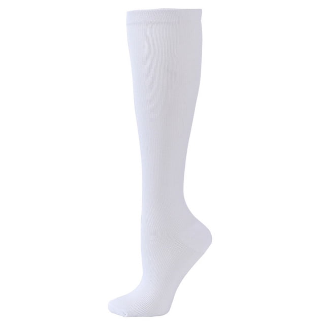 Calcetines de compresión de poliéster de color sólido, planos, para saltar la cuerda, para montar a caballo, para correr, para pantorrillas, transpirables, para adultos, elásticos