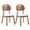 White+Walnut, variant on GZXS Mid-Century Modern Dining Chairs Set of 2, Solid Wood Accent Side Chairs with Curved Backrest and PU Upholstered Seat, for Kitchen, Living Room, Cafe (Black+Walnut)