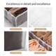 thumbnail image 5 of 1 caja de almacenamiento para ropa y pantalones, organizador de ropa con 7 rejillas, lavable y plegable (gris), 5 of 6