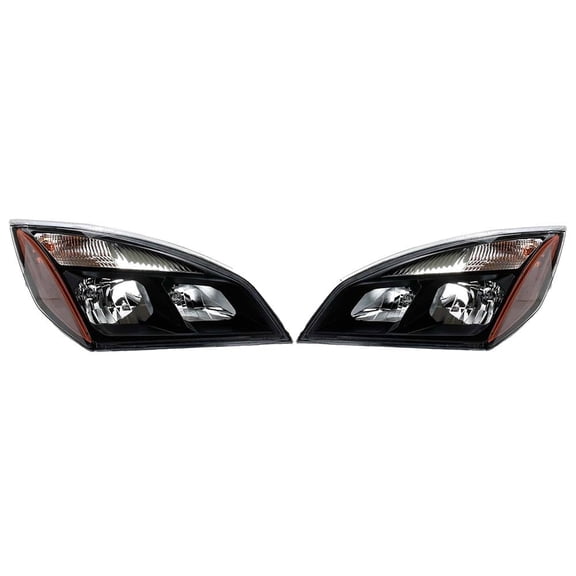 Headlight Assembly Pair for Freightner Cascadia 126 (2018-Present) - Driver & Passenger Side Headlamp - A66-01512-003 - A66-01512-002, A66-01405-002