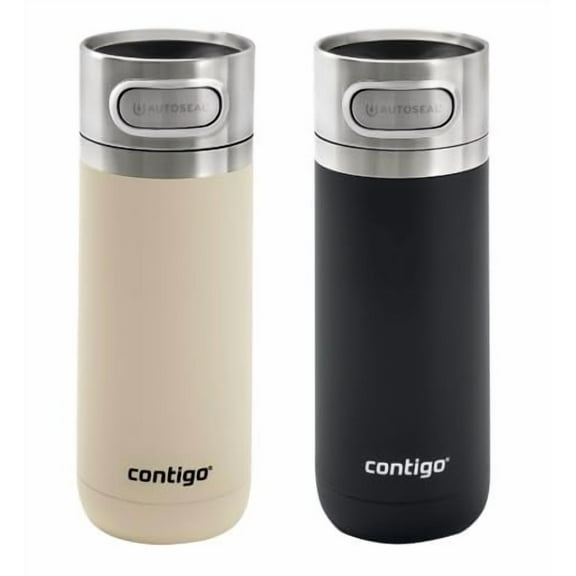 The Luxe Vacuum Insulated Stainless Steel Travel Mug, 14 oz., 2 Pack (Oatmilk/Licorice)