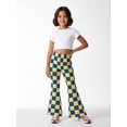 thumbnail image 3 of Girls Comfy Flare Leg Bell Bottoms Elastic-Waist Trousers Premium Holiday Style for Little Girls Age 3-10, 3 of 6
