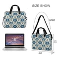 thumbnail image 3 of 16" Laptop Briefcase for Work Travel Laptop Shoulder Bag Carrying Handbag Laptop Case Blue Symmetrical Floral Pattern, 3 of 8