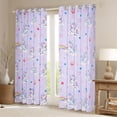 thumbnail image 2 of Erosebridal Cartoon Unicorn Girls Blackout Curtains Set of 2 (52x84 Each),Dreamy Princess Style Rainbow Window Curtains For Kids, 2 of 7