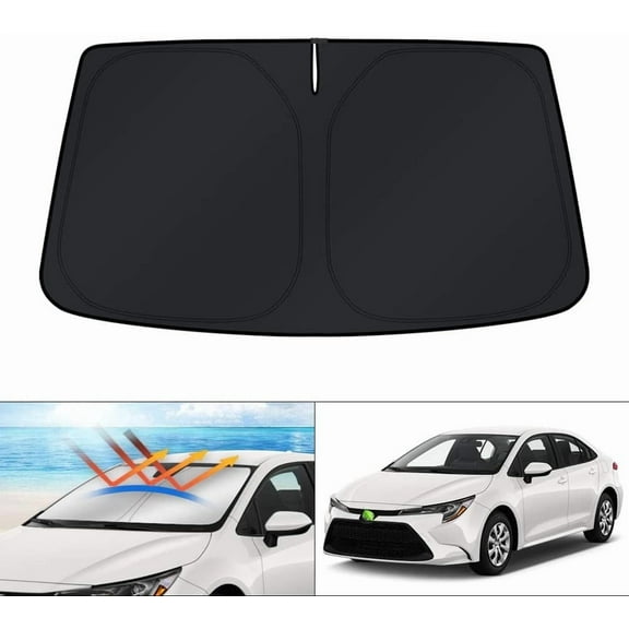 Canvcle Custom Fit Windshield Sun Shade for 2020-2024 2025 Toyota Corolla (Not for Corolla Cross) Sunshade Sun Visor Protector Foldable Blocks UV Rays Keep Your Cooler