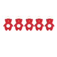 thumbnail image 2 of Juego de 5 llaveros de cuero DIY con forma de oso lindo, kit de llavero de cuero para bolso, ropa, colgante decorativo, paquete de Material de llavero de oso rojo, 2 of 8