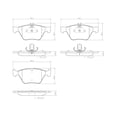 thumbnail image 2 of Brembo Brake Pad P50075N NAO; FMSI Number D853-8205; Ceramic; Set Of 4, 2 of 2