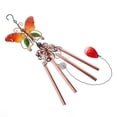 thumbnail image 4 of Butterfly Wind Chimes for Outside - Colorful Hand Painted Metal and Glass Wind Chime for Patio, Garden, Yard, Memorial Sympathy Gift, Anthropology Home Decor, 4 of 7