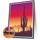 thumbnail image 2 of Cuadros Decorativos 5D bricolaje taladro redondo completo diamante pintura desierto Cactus Kit hogar decoración arte artesanía Wdftyju de costura negro 4 estilos, 2 of 8