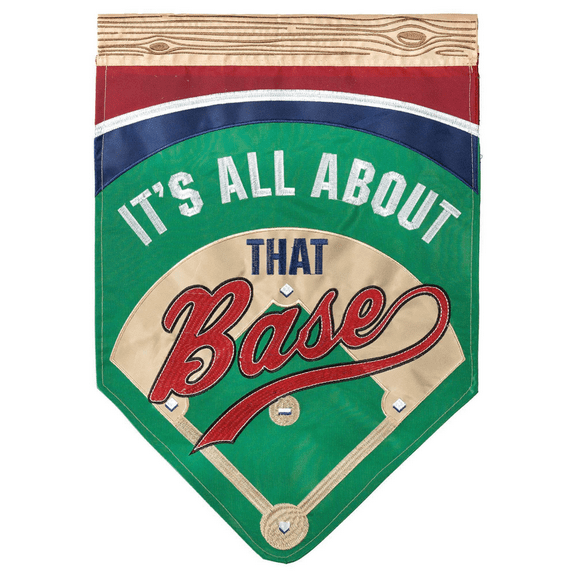 It's All About That Base Green 19 x 13 Small Polyester Outdoor Hanging Garden Flag