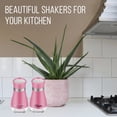 thumbnail image 7 of Astarin Salt and Pepper Shakers with Stainless Steel Lid and Refillable Glass Bottle for Kitchen Dining Cooking BBQ, Set of 2, Pink, 7 of 7